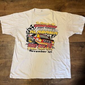 Vintage 2009 Taladega Graphic Short Sleeve White Tshirt Size XL